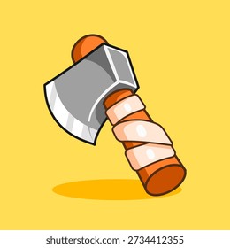 Cartoon Axe with Wrapped Handle Vector Illustration Cartoon Design