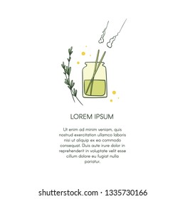 Cartoon ayurveda logo elements with place for your text. Wellness therapy,healthy,body care and alternative medicine.
