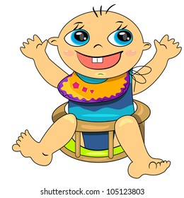 cartoon baby boy icon.breeding time illustration