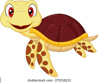 Cartoon baby cute turtle