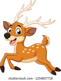 Cartoon baby deer running