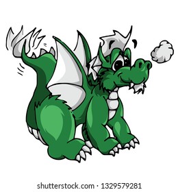 Cartoon of a baby dragon 1