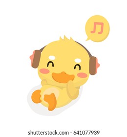 Cartoon baby duck.