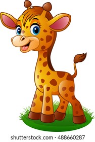 Cartoon baby giraffe 