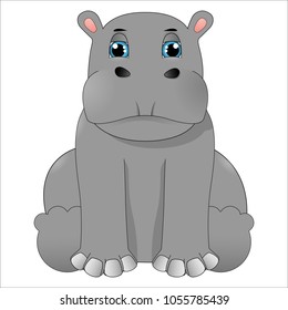 Cartoon baby hippo