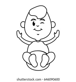 cartoon baby jesus icon. christmas design