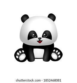 Watercolor Illustration Cute Panda Boy Bow Stock Illustration 1813377775