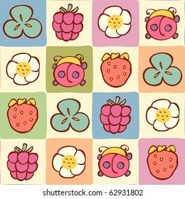 cartoon baby seamless pattern.Vector illustration