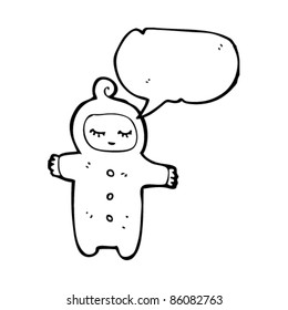 cartoon baby with speech bubble