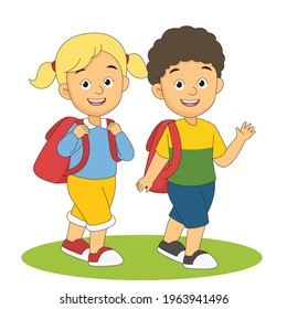 Cartoon Back to school teacher background