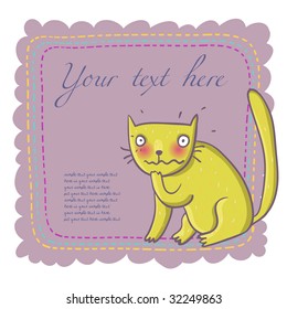 CArtoon background with a cat