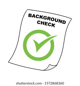 Cartoon Background Check on Piece of Paper