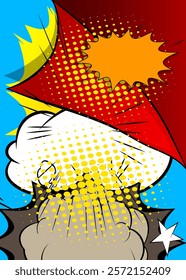 Cartoon Background, comic book backdrop. Retro vector comics pop art design.