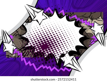 Cartoon Background, comic book backdrop. Retro vector comics pop art design.