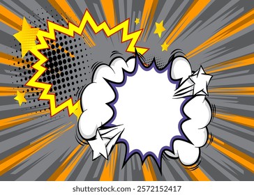 Cartoon Background, comic book backdrop. Retro vector comics pop art design.