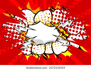 Cartoon Background, comic book backdrop. Retro vector comics pop art design.