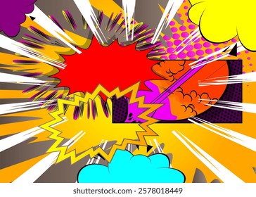 Cartoon Background, comic book Entertainment backdrop. Retro vector comics pop art design.