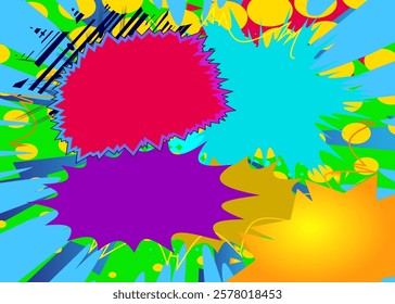 Cartoon Background, comic book Entertainment backdrop. Retro vector comics pop art design.