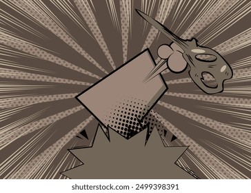 Cartoon background, comic book gray retro vector comics pop art design.