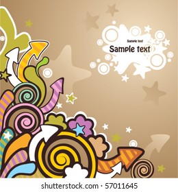 cartoon background with free place for your text