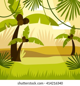 cartoon background jungle