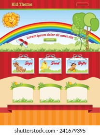 Cartoon  background for kid web template