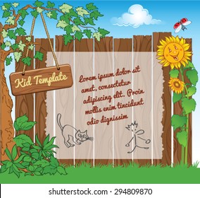 Cartoon  background for kid web template