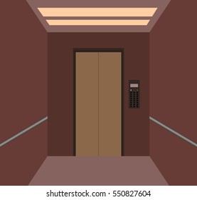 Cartoon Background With Lift