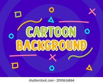 Cartoon Background Modern Funny Shapes Vector Template