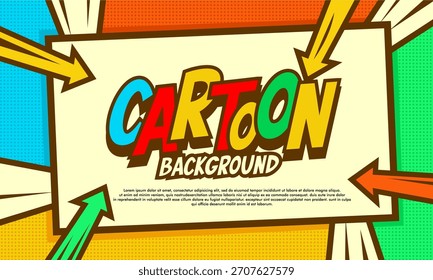 Cartoon-Hintergrund im Pop-Art-Comic-Stil