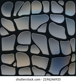  Cartoon background of rocky road. Stone texture. 