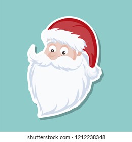 Cartoon background of santa claus face