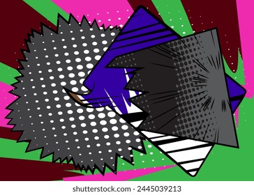 Cartoon Backgrounds, comic book backdrop. Retro vector comics pop art design.