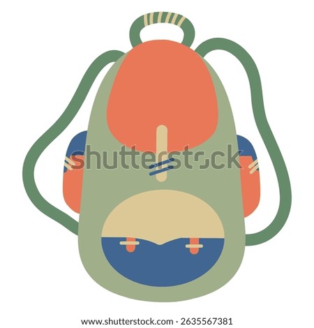 Cartoon backpack illustration, rucksack, bag
