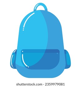 Mochila de dibujos animados para la escuela. Ilustración del vector
