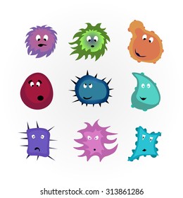 Cartoon bacteria