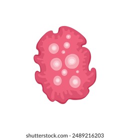 Cartoon bacteria mascot. Virus character, bacterias with funny face. Color microbe and disease virus isolated vector illustration. Monster creature organism, bacteria and microbe