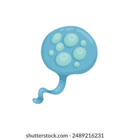 Cartoon bacteria mascot. Virus character, bacterias with funny face. Color microbe and disease virus isolated vector illustration. Monster creature organism, bacteria and microbe