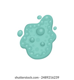 Cartoon bacteria mascot. Virus character, bacterias with funny face. Color microbe and disease virus isolated vector illustration. Monster creature organism, bacteria and microbe