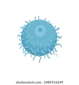 Cartoon bacteria mascot. Virus character, bacterias with funny face. Color microbe and disease virus isolated vector illustration. Monster creature organism, bacteria and microbe