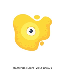 Cartoon bacteria mascot. Virus character, bacterias with funny face. Color microbe and disease virus isolated vector illustration icon. Monster creature organism, bacteria and microbe on background