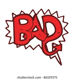 cartoon Bad shout
