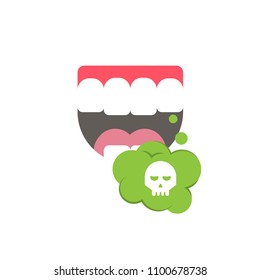 Cartoon Bad smells, stench aroma. Toxic, deadly gas. Vector illustration