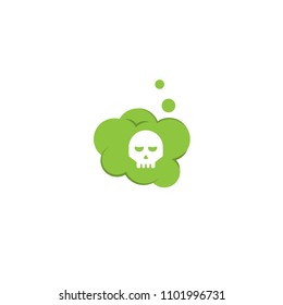 Cartoon Bad smells, stench aroma. Toxic, deadly gas. Vector illustration