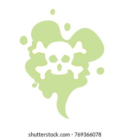 Cartoon Bad smells, stench aroma. Toxic,  deadly gas. Vector illustration