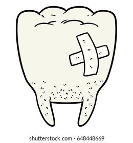 caricatura con dientes malos