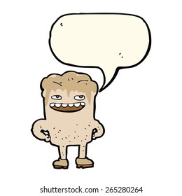 cartoon bad tooth with speech bubble