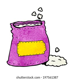 saco de desenho animado de farinha