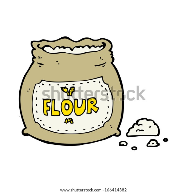 Cartoon Bag Flour Stock Vector (Royalty 