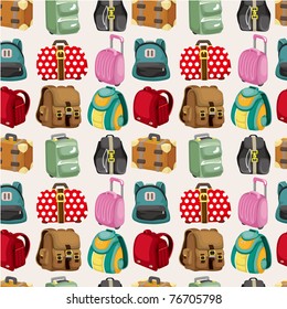 cartoon bag set seamless pattern
